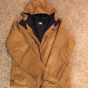 Tan north face jacket